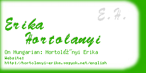 erika hortolanyi business card